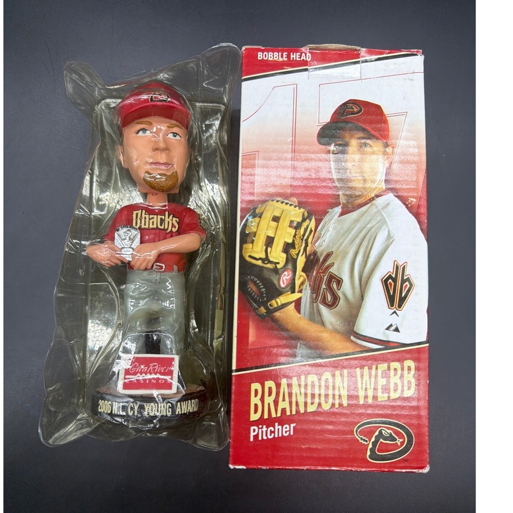 Arizona Diamondbacks Brandon Webb 2006 NL Cy Young Award Bobblehead Red Jersey